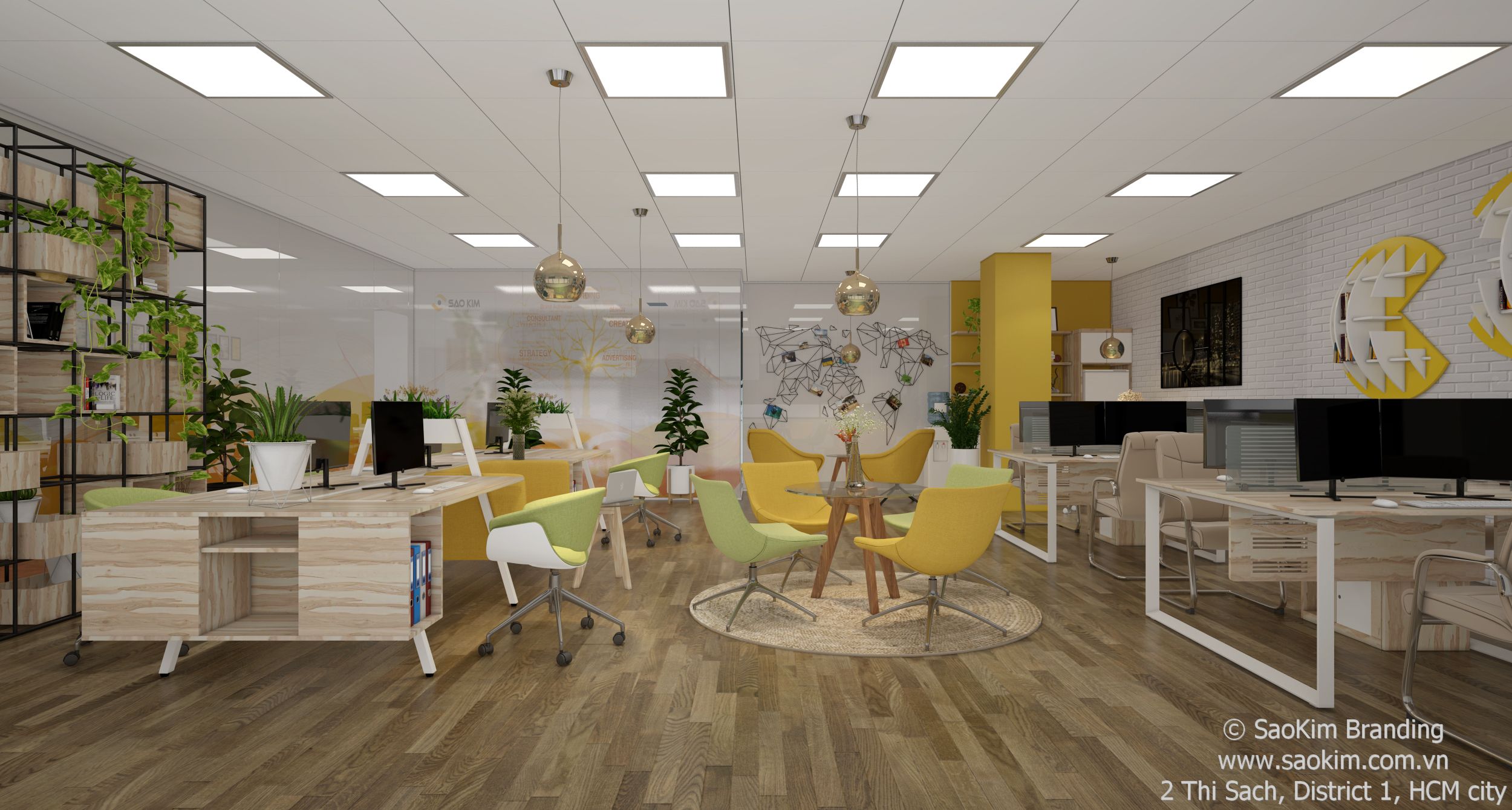 SAO KIM HCMC OFFICE - Dự án thiết kế nhận diện văn phòng của Sao Kim tại TP HCM